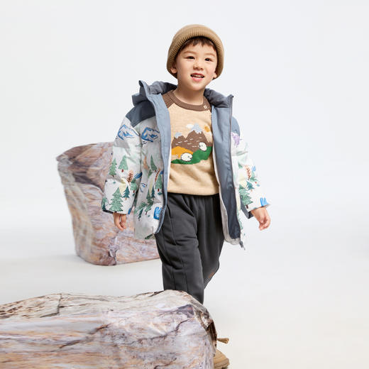 【御寒-5~5℃】男童萌趣印花羽绒外套冬季新款安奈儿童装实体店同款XB445822 商品图4