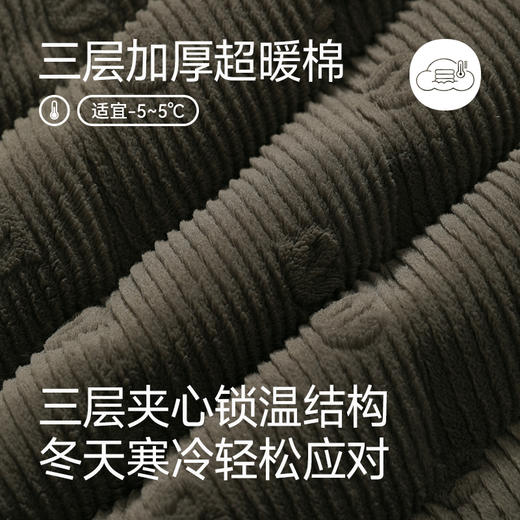 芬腾男士睡衣冬季三层加厚夹棉珊瑚绒套装加绒保暖秋冬棉袄家居服 商品图1