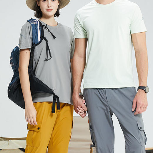 跃牌【跃LEAP-ACTIVE】系列 冰丝弹力格速干圆领短袖T恤4111007 商品图3