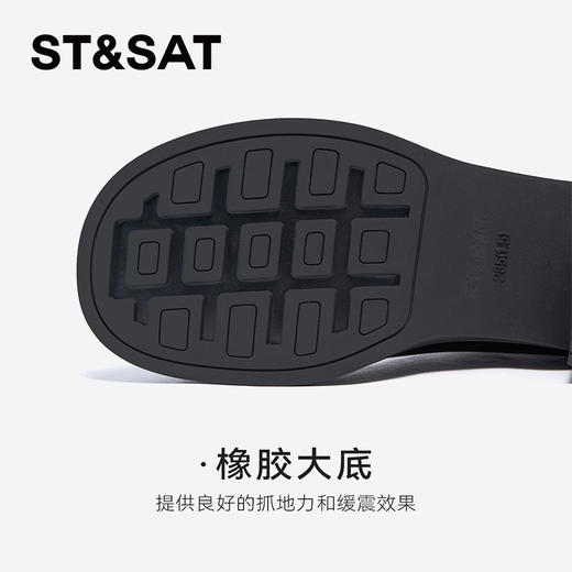星期六通勤利落百搭显瘦粗跟短靴SSC4116644 商品图11