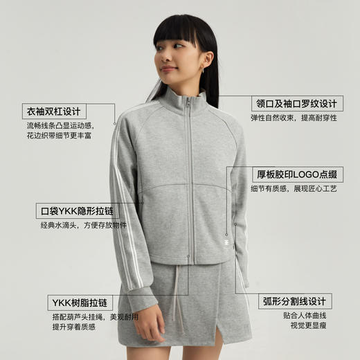 oneup双面短款蕾丝贴条长袖外套 商品图3