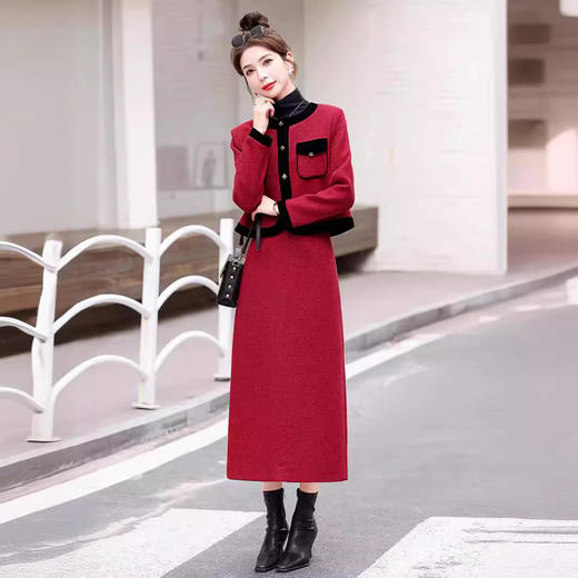 韩版时尚小香风，气质百搭两件套套裙 BX2360 商品图0