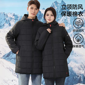 棉小伙【经典版长款棉衣】 天然棉花保暖棉衣  男女同款  连帽防风  可机洗不变形  休闲宽松兼容性强 有厚款可选