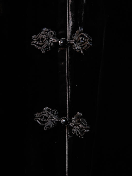 盛唐牡丹| 三蓝打籽绣丝绒双面穿外套 商品图3