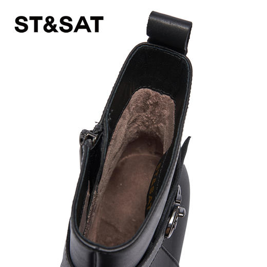 星期六时尚简约通勤气质粗跟短靴SSC4118468 商品图6