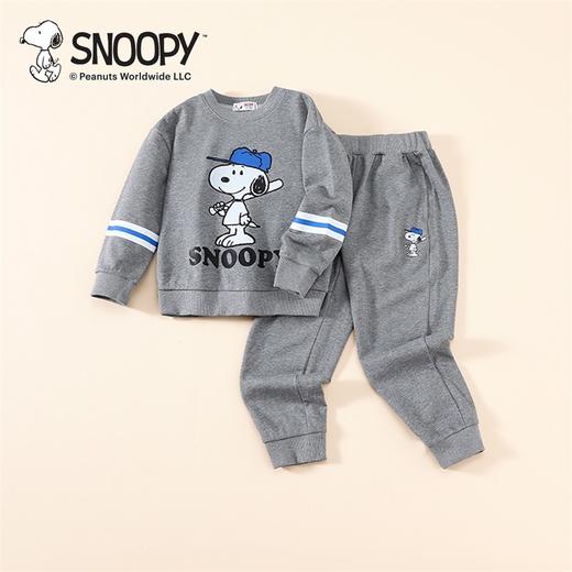 【团购秒杀】SNOOPY史努比童装秋冬纯棉卫衣卫裤套装110-150 SF3381003 商品图3