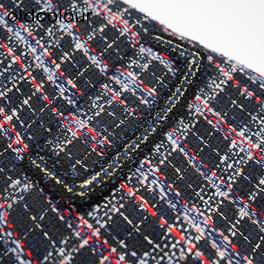 oldcolour冬季复古气质千鸟格百搭宽松马夹背心女DM46032068 商品图4
