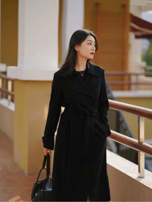 1015-1 纯圆正 穿上就是气质女神 TH经典三醋酸中长款风衣 风衣天花板 商品图3