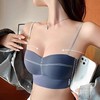 【新品Bra！第二件0元！！！】小A都能秒变C，闪耀你的美丽，美背多种穿法；聚拢饱满，不走光，散发神秘魔力，细肩带美背背心一体的你增添时尚气息，舒适无钢圈，更是体贴呵护小胸女性，多色搭配满足你的选择！ 商品缩略图1