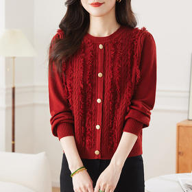 CC-XFY2239设计感流苏套头毛衣女短款秋冬季2024新款洋气高腰针织打底衫百搭