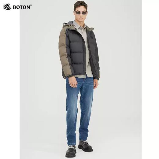 波顿男士短款羽绒服高端品牌白鸭绒防风保暖连帽潮MC796521 商品图3