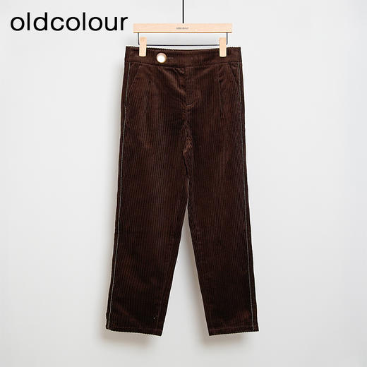 oldcolour复古气质高腰显示休闲简约灯芯绒长裤女L44073424 商品图0