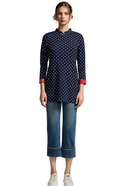 VIVIAN LIU薇薇安刘R2457301秋女装新款圆领国风长袖针织连衣裙 商品图5