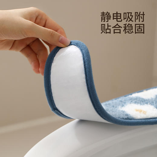 FaSoLa马桶坐垫冬季加厚家用马桶贴粘式坐便器坐便套防水四季通用马桶垫子 商品图4