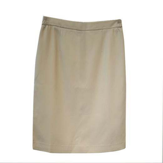 VIVIAN LIU薇薇安刘TB2444001初秋新款纯色松紧腰后开叉直筒半裙 商品图4