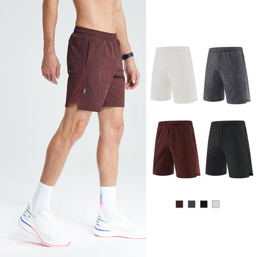 跃牌【跃LEAP-ACTIVE】系列 美式泥染运动短裤冰丝速干透气跑步运动五分裤4114010 商品图0