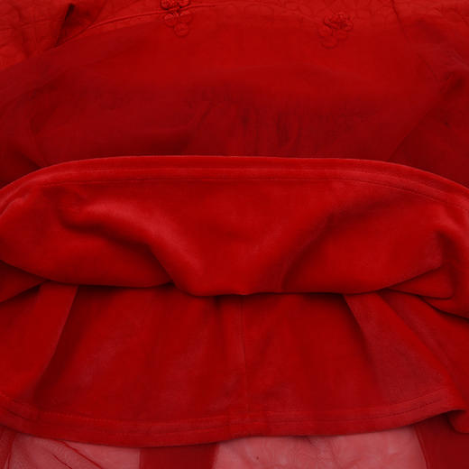 棉果果专柜同款冬季新品女童中国风加绒连衣裙M522700424665 商品图3