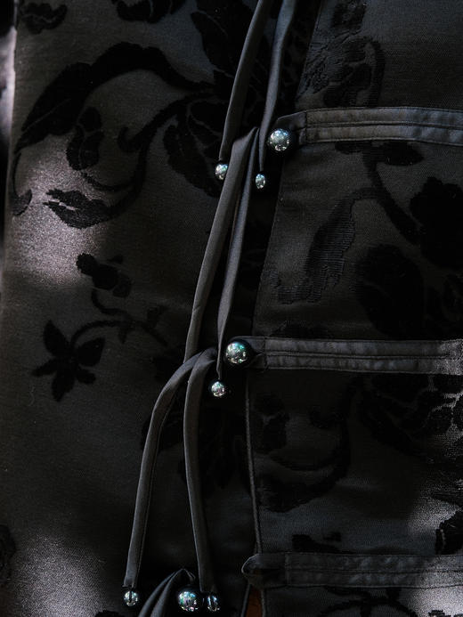 盛唐牡丹| 黑色漳绒富贵牡丹外套 商品图2