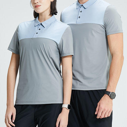 跃牌【跃LEAP-ACTIVE】系列 拼色冰丝男士polo衫短袖T恤上衣411A005 商品图0