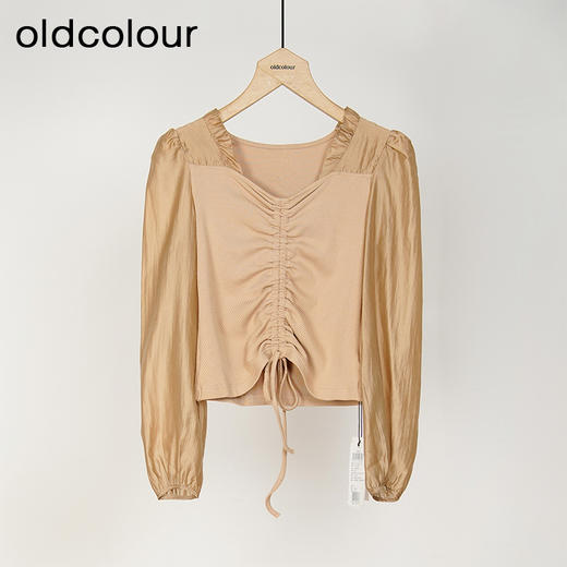 oldcolour春秋款气质百搭法式抽褶设计感长袖衬衫女DO31013856 商品图0