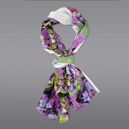 桑蚕丝精纺澳毛双面围巾 商品图2