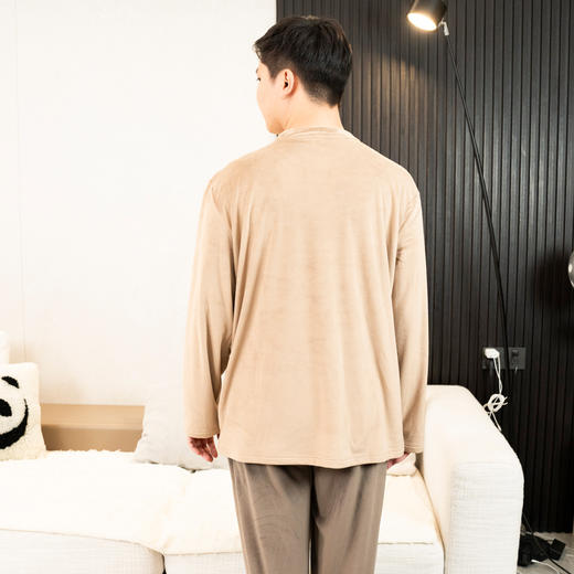 【169元1套】秋冬男士长袖长裤海岛绒套头家居套装-6243219 商品图3