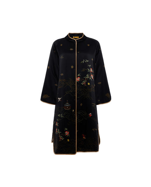 皇锦定位印花棉袍-海屋添筹 商品图0