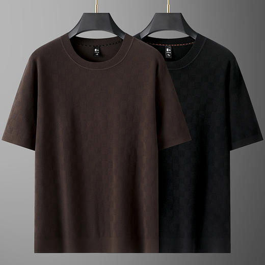 【新款DG】大依优型圆领毛衣针织衫短袖背心休闲针织衫毛背心加肥加大上衣男士胖子大码毛衫t恤打底 商品图2