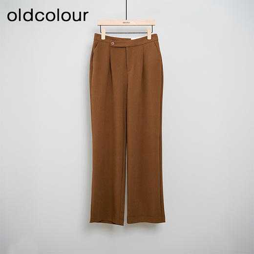 oldcolour春秋款休闲百搭通勤高腰显瘦西装长裤GN31073808 商品图0