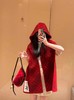 巴家 格纹羊毛连帽围巾 商品缩略图1