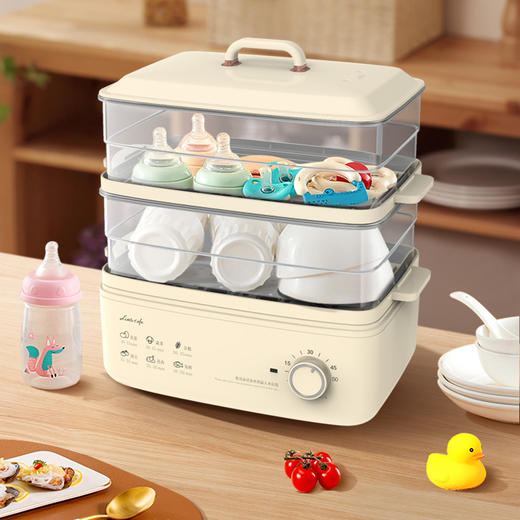 康佳旗下小画仙两层大容量多功能电蒸锅10L LDZL-8088 双层蒸格 高温清洁 商品图5