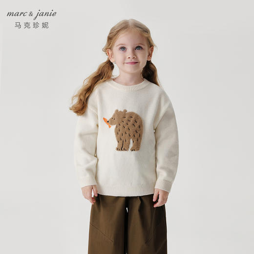马克珍妮男童萌趣动物提花毛衣儿童针织衫2024年秋冬新款241772 商品图1