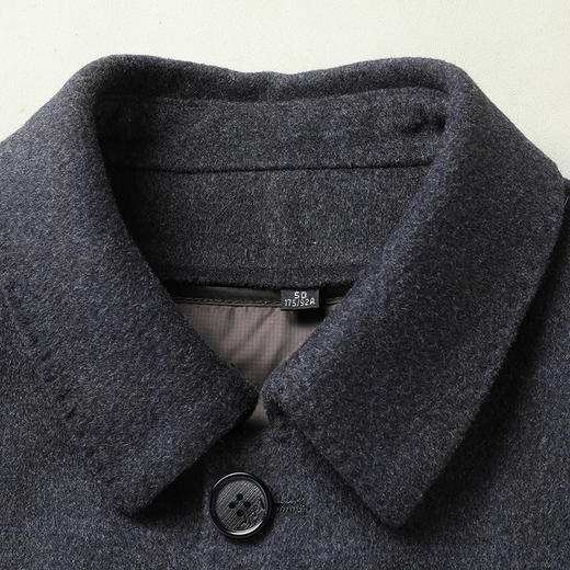 【可脱卸羽绒内胆】【新款DLC】大依优型品质双面呢羊毛呢大衣翻领外套商务夹克男宽松加肥加大码上衣胖子正装休闲 商品图2