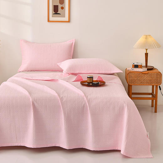 【全棉夹棉四季盖毯】水洗棉床盖纯色床单全棉夹棉床盖四季盖毯床盖可机洗 商品图9