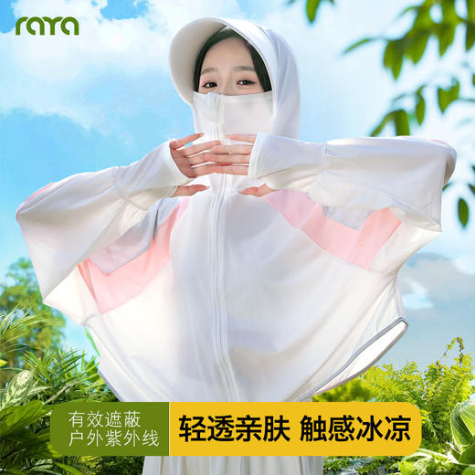 【轻薄透气！冷感防晒衣】气质时尚百搭，拼接防晒冰丝防紫外线防晒衣女，骑车防晒服 商品图2