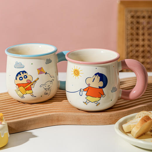 摩登主妇&蜡笔小新 可爱陶瓷马克杯特别好看的杯子创意喝水杯 商品图0