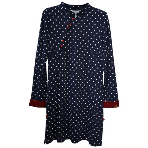 VIVIAN LIU薇薇安刘R2457301秋女装新款圆领国风长袖针织连衣裙 商品图4