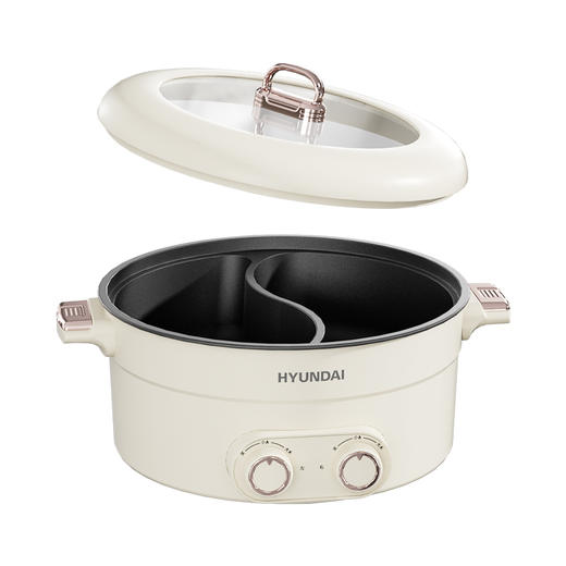 HYUNDAI鸳鸯电火锅 JZG-C603 厚实锅身 不粘材质 商品图8