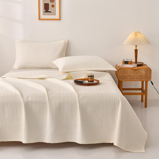 【全棉夹棉四季盖毯】水洗棉床盖纯色床单全棉夹棉床盖四季盖毯床盖可机洗 商品图10