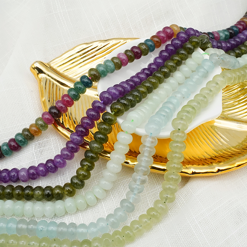 算盘珠5x8mm珠料意卡米诺手串念珠单颗珠子散珠半成品