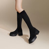 千百度厚底高筒弹力靴袜靴女冬季瘦瘦靴增高显瘦气质长靴A24506325 商品缩略图2