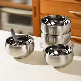 摩登主妇儿童316不锈钢吃饭碗家用餐具宝宝辅食碗个人专用婴儿碗