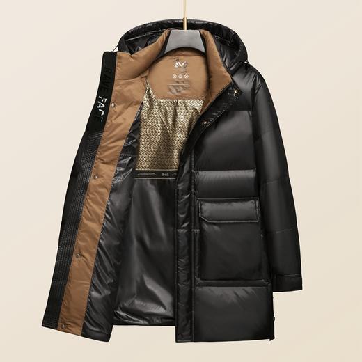 【可拆卸帽】【鹅绒服】【新款DSF】大依优型大码鹅绒中长款羽绒服外套休闲胖子大码男休闲宽松加肥加大上衣 商品图1