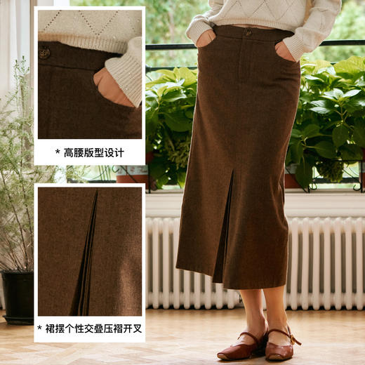 OLrain欧芮儿法式包臀A字半身裙女秋季2024年新款高级感显瘦半裙 商品图3