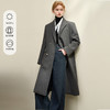 英伦大翻领双排扣中长款大衣女秋季厚实保暖呢料外套V4342910 商品缩略图0