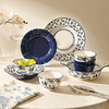 摩登主妇蓝黛庄园釉下彩陶瓷饭碗家用2024新款汤碗高级感餐具盘子 商品缩略图3