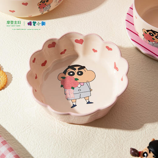 摩登主妇&蜡笔小新 可爱儿童碗盘子餐具碗具陶瓷饭碗家用餐盘 商品图2