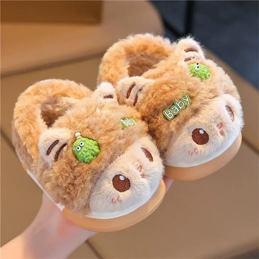 儿童冬季棉拖鞋女童毛绒家居室内拖鞋男宝宝包跟保暖棉鞋【WG24531】 商品图3