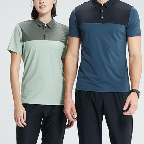 跃牌【跃LEAP-ACTIVE】系列 拼色冰丝男士polo衫短袖T恤上衣411A005 商品图1