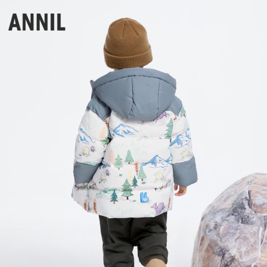 【御寒-5~5℃】男童萌趣印花羽绒外套冬季新款安奈儿童装实体店同款XB445822 商品图3